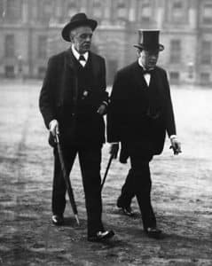 Lord Balfour and Winston Churchill